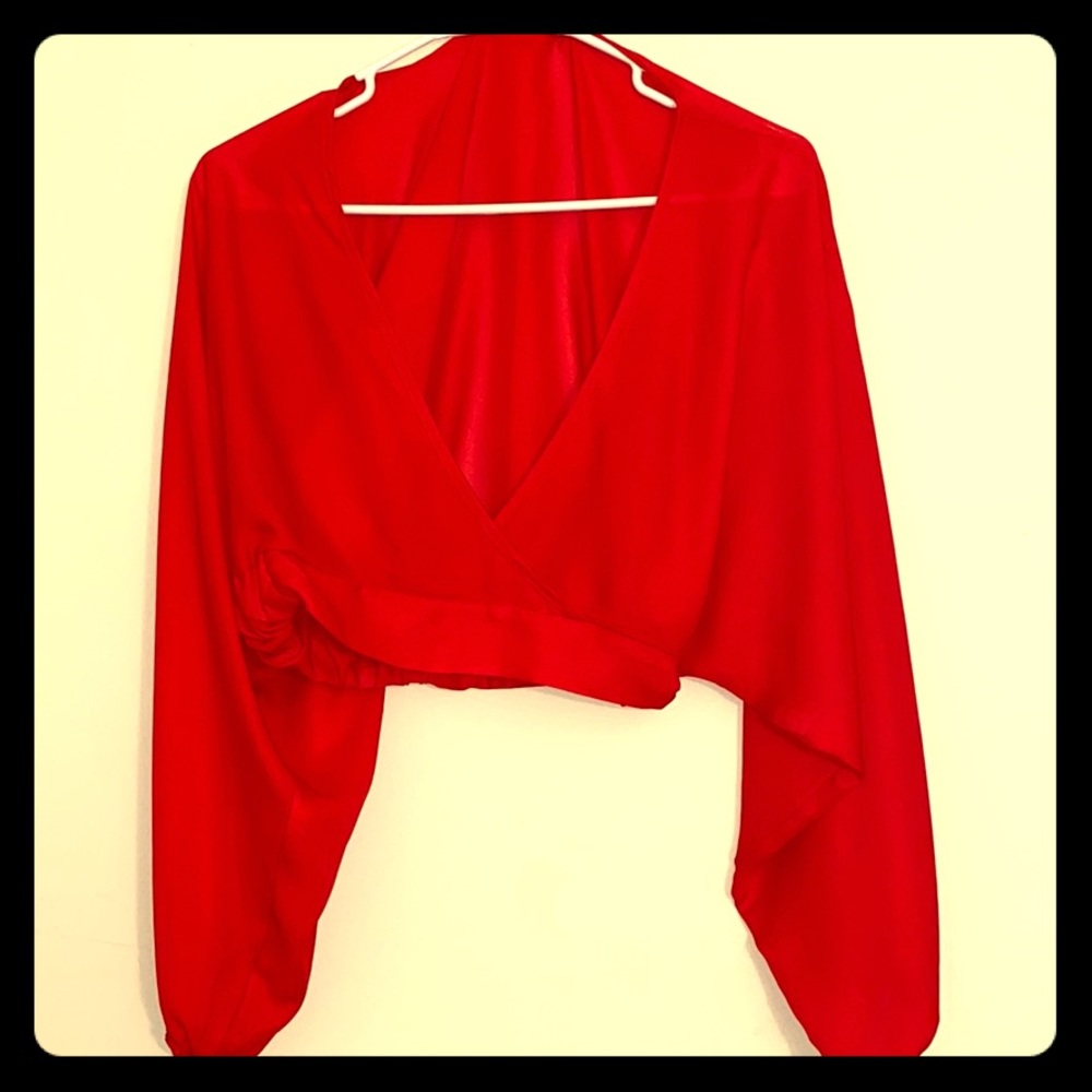 Fun and Flirty Red Blouse